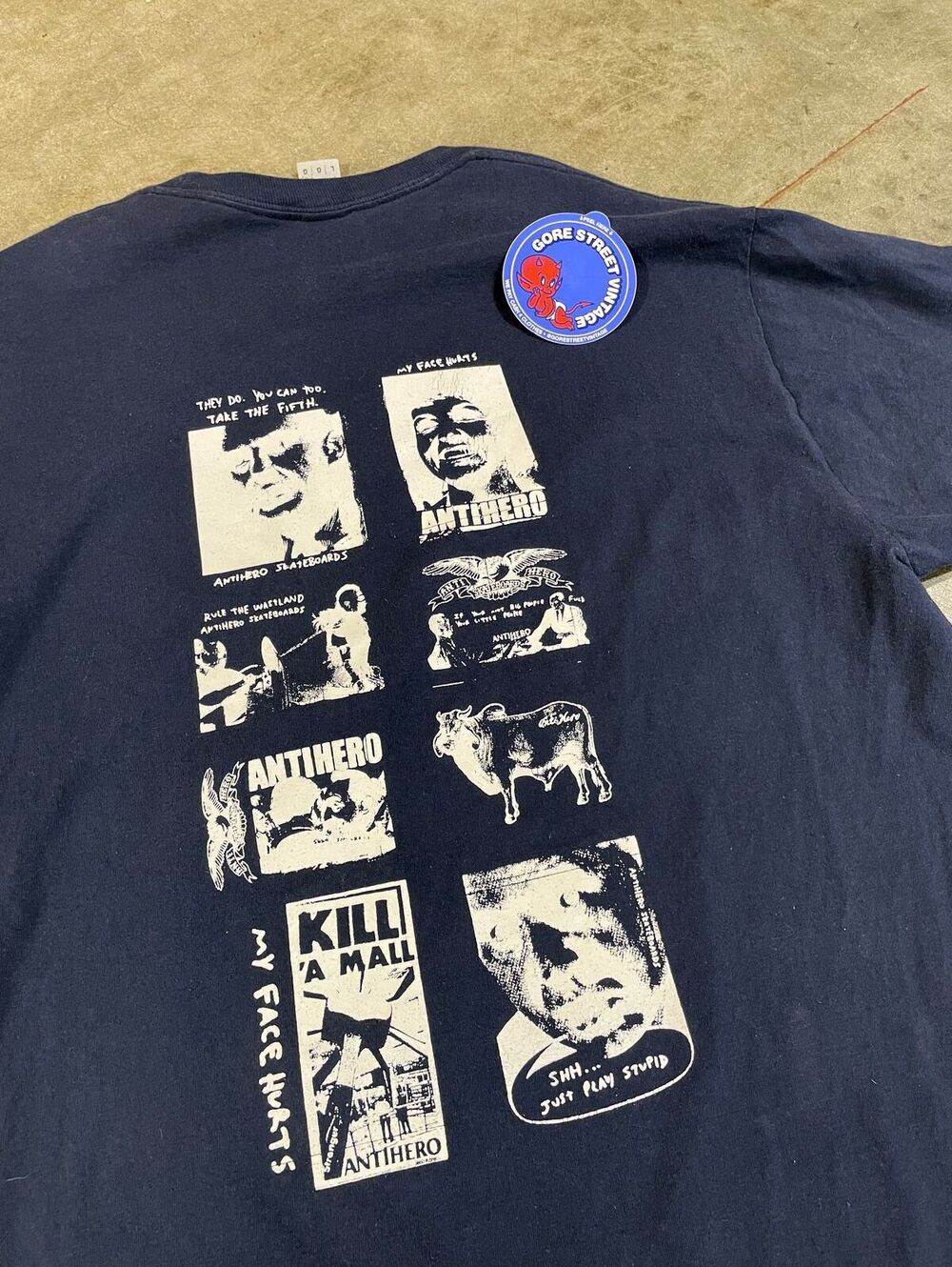 Lotties Anti Hero Skateboard baggy rare Tee L 21x29